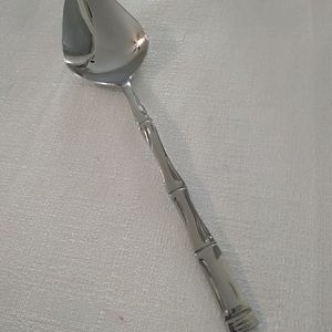 Serving Spoon Bamboo Handle Stainless Korea Flatware